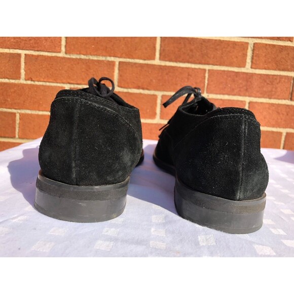 J.D. Fisk Black Suede lace up men shoes US Size 10 M - Picture 6 of 12